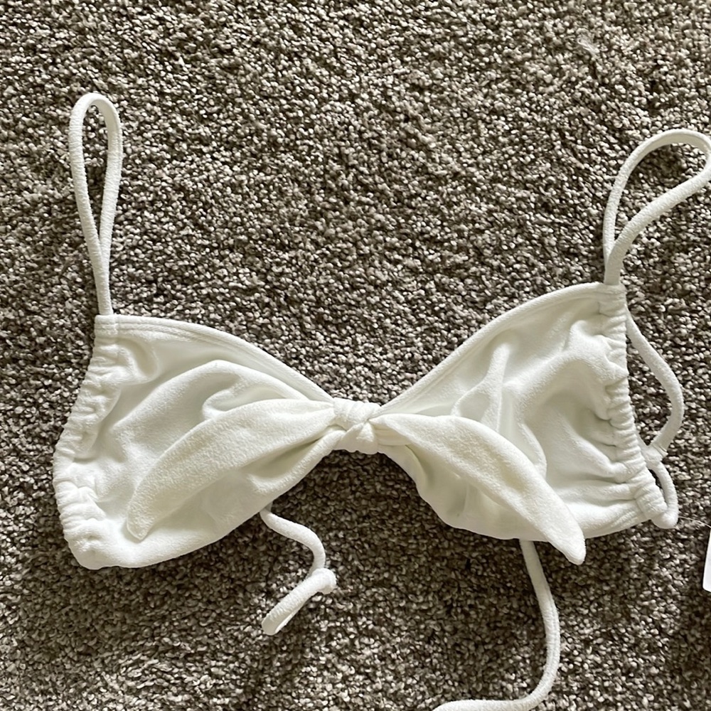 NWT Pacsun white terry cloth bikini top